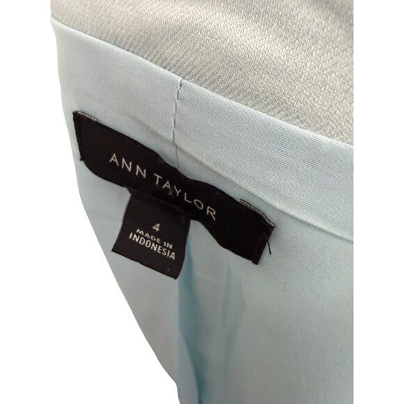 ANN TAYLOR Light Blue Button Jacket Blazer Size 4 - Picture 3 of 7